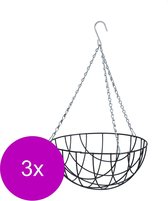 Nature Hanging Basket - Ophangen En Haken - 3 x 30x30x15.4 cm Grijs