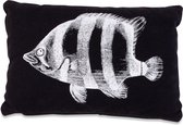 In The Mood Dakota Fish - Sierkussen - 30x45 cm - Zwart