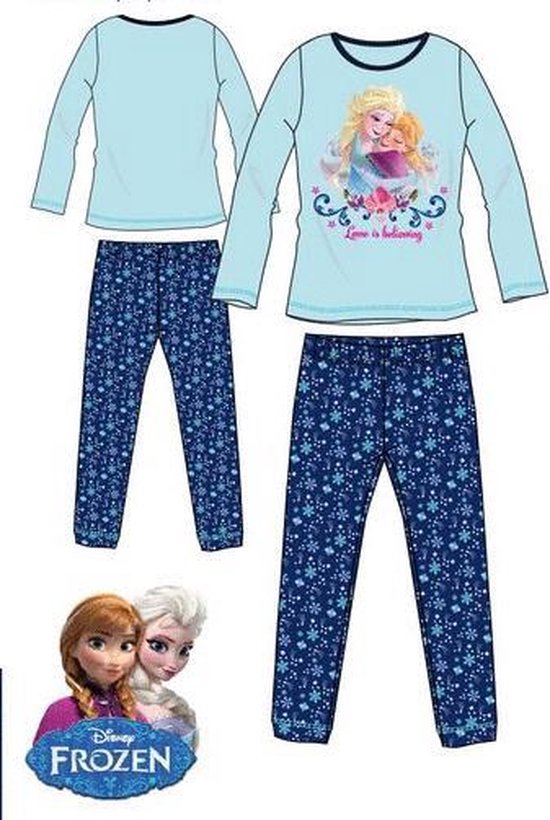 Frozen pyjama maat 104 blauw | bol.com