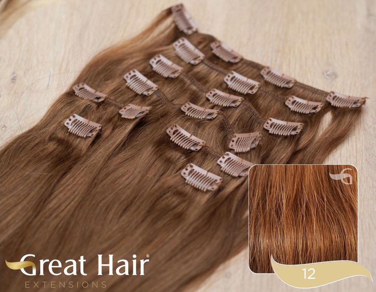 Great Hair Extensions Full Head Clip In - wavy #12 40cm