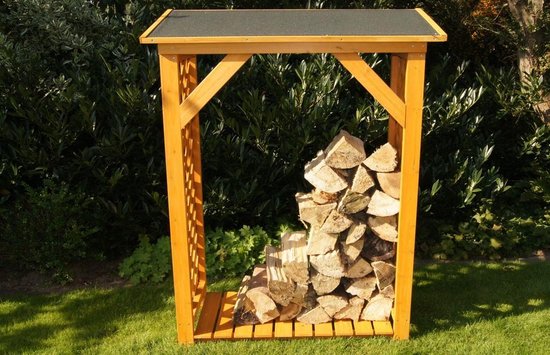 Stuiteren koolhydraat Onaangeroerd Brandhoutrek, houten rek voor brandhout, 148 x 119 x 45 cm | bol.com