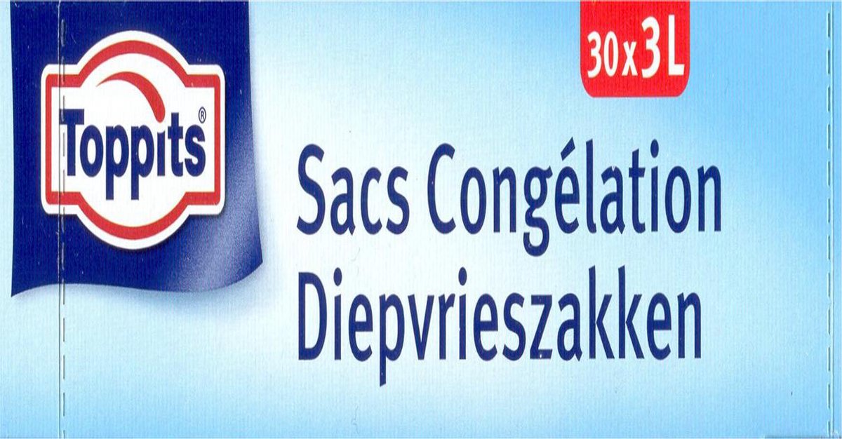 Bol Com Toppits Diepvrieszakken 3 Liter 30 Stuks Per Doos 6 Doosjes