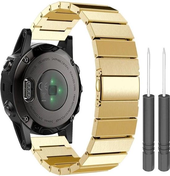 Just in Case Metalen armband Chain voor Garmin Fenix 5S - Gold | bol.com