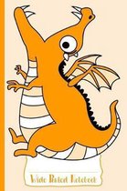 Orange Hungry Dragon Wide Ruled Notebook