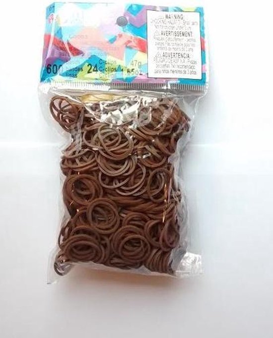 Rainbow Loom Elastiekjes - Cacao 600 stuks | bol.com