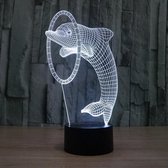 Hewec® Optische 3D illusie lamp Dolfijn