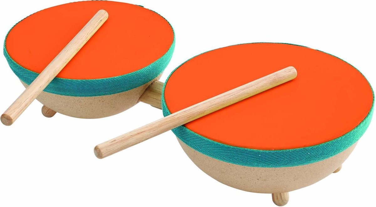 Plan Toys houten muziekinstrument Double drum