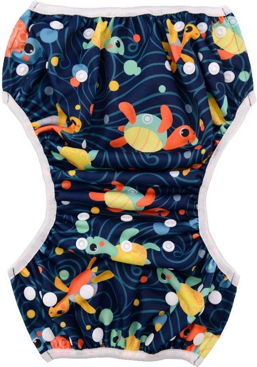 Zwemluier Happy Turtles | 0 - 3 jaar | one size - in | wasbare zwemluier | herbruikbaar | Kidzstore.eu — afbeelding 2