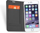 Apple iPhone 6 Plus / 6s Plus - Lederen Wallet Hoesje Grijs voor iPhone 6 Plus met Siliconen TPU Houder en Magneetsluiting - Book Case Hoesje iPhone 6 Plus - 360 Graden Beschermend