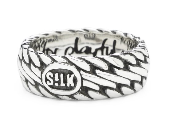 SILK Jewellery - Zilveren Ring - Weave - 161.17 - Maat 17,0