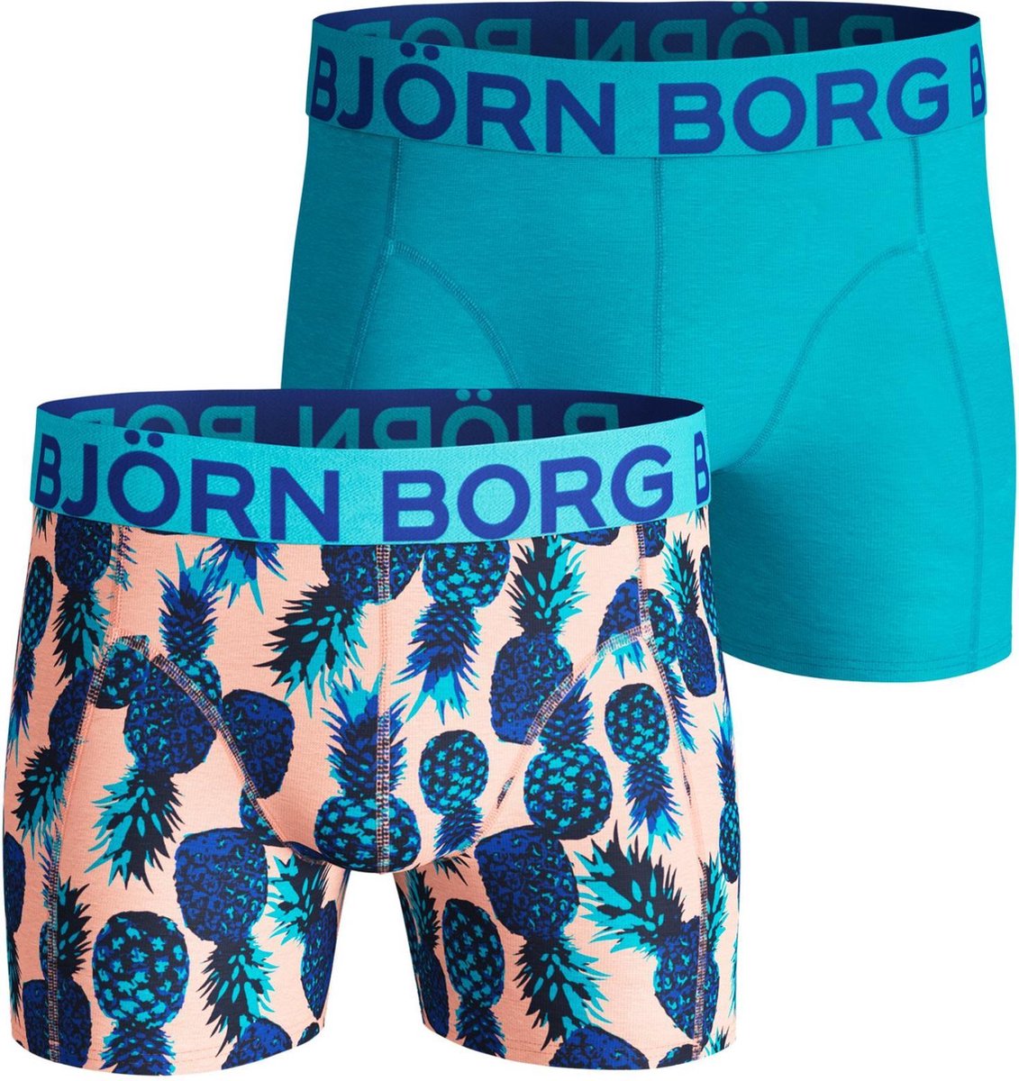 Bjorn Borg LA Pineapple heren boxershorts - 2pack - blauw - maat S