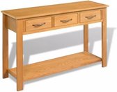 Grote console tafel massief eikenhout 118x35x77 cm (incl. vloerviltjes)