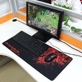 Extended Large Mantis Pattern Gaming en Office Keyboard Mouse Pad, Afmetingen: 70cm x 29.5cm