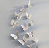 Zilveren 3D-vlinders