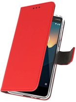 Booktype Telefoonhoesjes - Bookcase Hoesje - Wallet Case -  Geschikt voor Nokia 2.1 - Rood