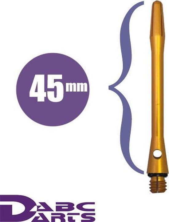 ABC Darts - Dart Shafts - Aluminium Geel - Medium - 3 Sets (9 stuks) van ABC Darts — afbeelding 2
