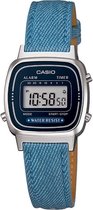 Casio Collection Classic horloge LA670WEL-2A2EF - Horloge - 24 mm - Leer - Blauw
