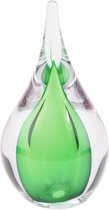 Glasobject druppel small groen mini urn glas