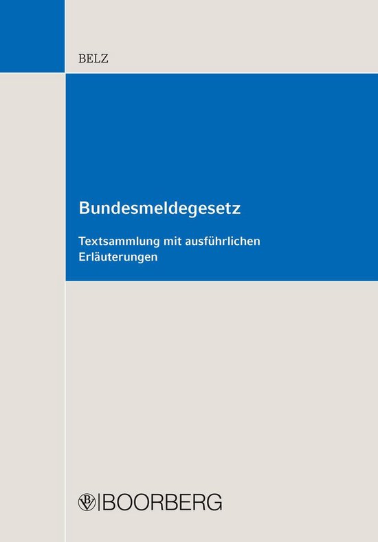 Bundesmeldegesetz - cover