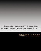 ***sudoku Puzzle Book 600 Puzzles, Book of Hard Sudoku Challenge Volume 4 - 6***