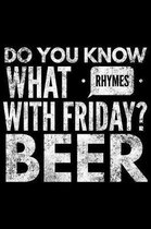 Do You know what rhymes with friday beer