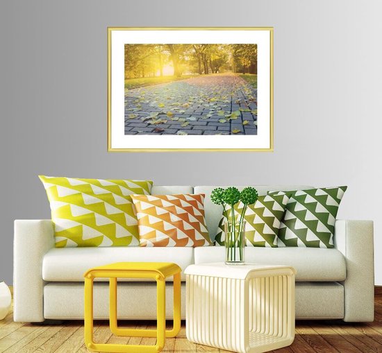 Homedecoration Almelo - Cadre photo - Format photo - 36 x 37 cm - Or brillant