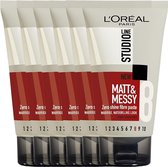 L'Oréal Paris Studio Line Matt & Messy - Fibre Paste Super Strong - 6 x 150 ml - Voordeelverpakking