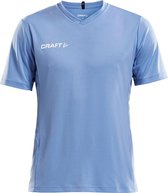 Craft Squad Jersey Solid SS Shirt Heren  Sportshirt - Maat S  - Mannen - blauw/wit