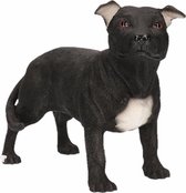 Beeldje Staff Bull Terrier zwart 15 cm