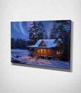 Cold Winter - Painting Canvas - 120 x 80 cm - Schilderij - Canvas - Slaapkamer - Wanddecoratie  - Slaapkamer - Foto op canvas