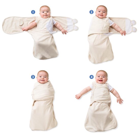 SwaddleMe Wrapsack Groen Stippen Large (59 maanden)