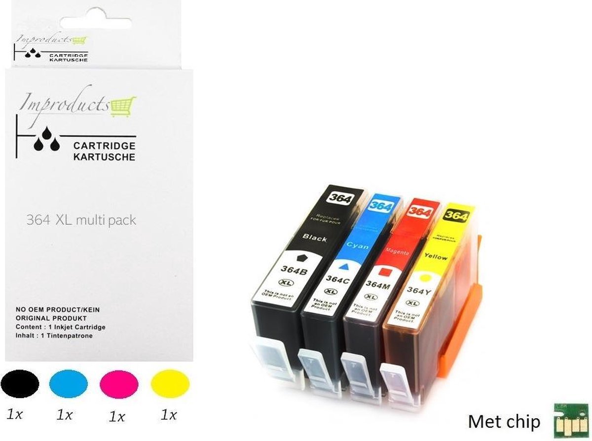 Inkt cartridges Hp 364 XL 364XL 1x multi | bol.com