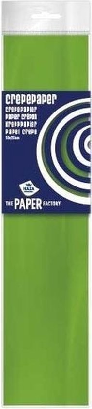 Crepe papier plat limegroen 250 x 50 cm - Knutselen met papier - Knutselspullen