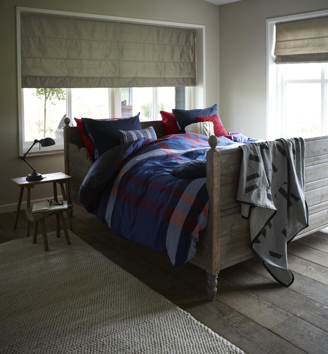 At Home With Marieke Montana dekbedovertrek - Navy - 2-persoons (200x200/220 cm + 2 slopen)