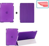 Apple iPad 2, 3, 4 Smart Cover Hoes - inclusief achterkant - Paars