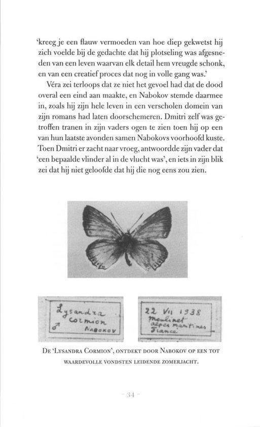 Zwart-wit foto van vlinder met twee etiketten.