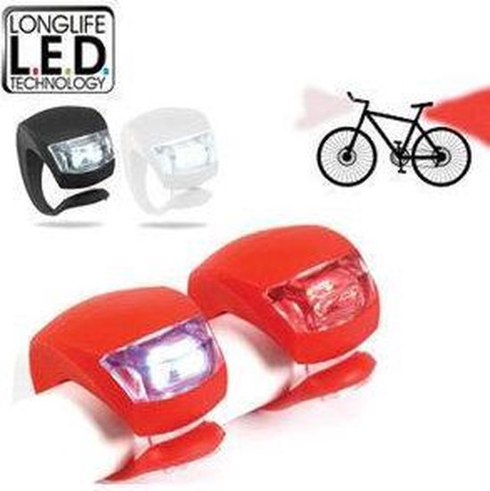 E-Supply LED Fietsverlichting - Verlichtingsset - LED - Rood/Wit