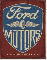 Ford Motors - Since 1903 ​ Metalen wandbord 31,5 x 40,5 cm.