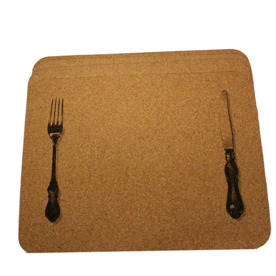 Placemats placemat met print placemat bestek placemat kurk