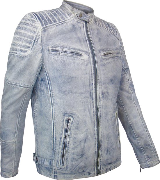Redbridge Heren Leren jas Kunstleer Bikerjas Overgangsjas Brooklyn Slim Fit Zwart, zwart, XXL
