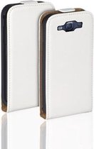Samsung Galaxy S4 i9500 Lederlook Flip Case hoesje Wit
