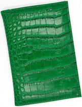 CoshX® Paspoort hoesje - pu leer - houder - hoes - etui groen krokodillen dessin - paspoorthoesje