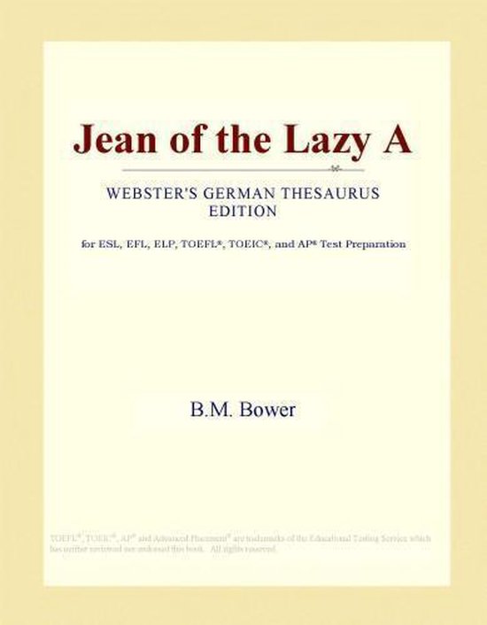 Jean of the Lazy A (ster's German Thesaurus Edition) (ebook), Icon