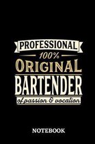 Professional Original Bartender Notebook of Passion and Vocation