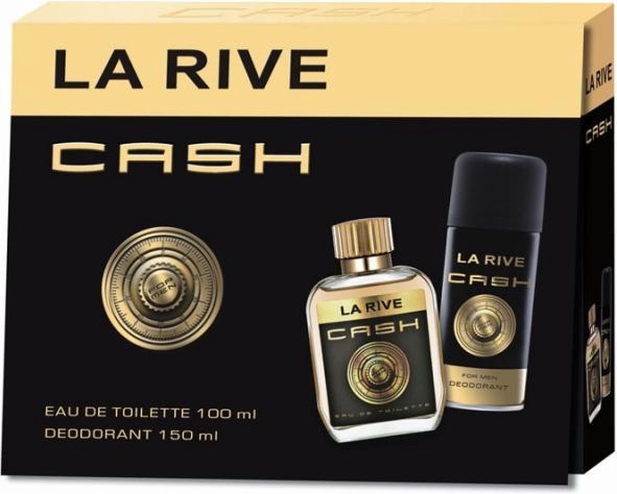 La Rive - Set Cash Men - Geschenkset - Eau de toilette 100 ml + Deodorant 150 ml - La Rive