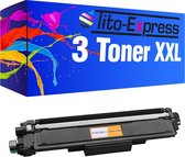 PlatinumSerie 3x toner cartridge alternatief voor Brother TN243 247 BK