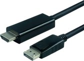 ACT DisplayPort 1.2 naar HDMI 1.4 kabel (4K 30 Hz) / zwart - 1,8 meter