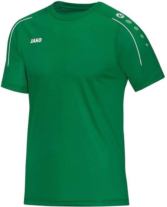 Jako Classico T-shirt Junior Sportshirt - Maat 164  - Unisex - groen/wit