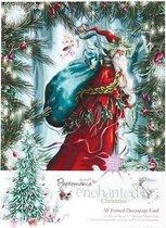 A5 Framed Decoupage Card - Enchanted Christmas