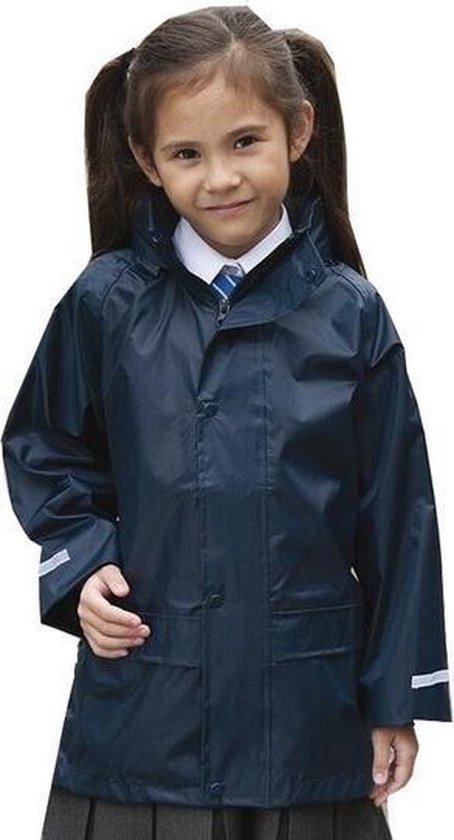 grens Kijkgat Reductor Regenjas winddicht navy blauw voor meisjes - Regenpak - Regenkleding voor  kinderen XS... | bol.com